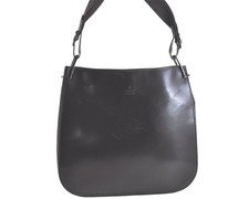 Authentic GUCCI Vintage Shoulder Hand Bag Leather Brown 063AA