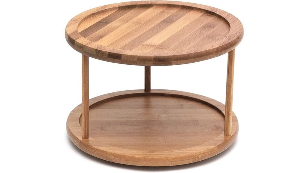 bamboo wood kitchen turntable