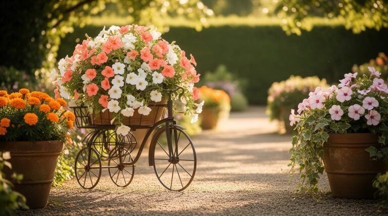 bicycle planters for gardens