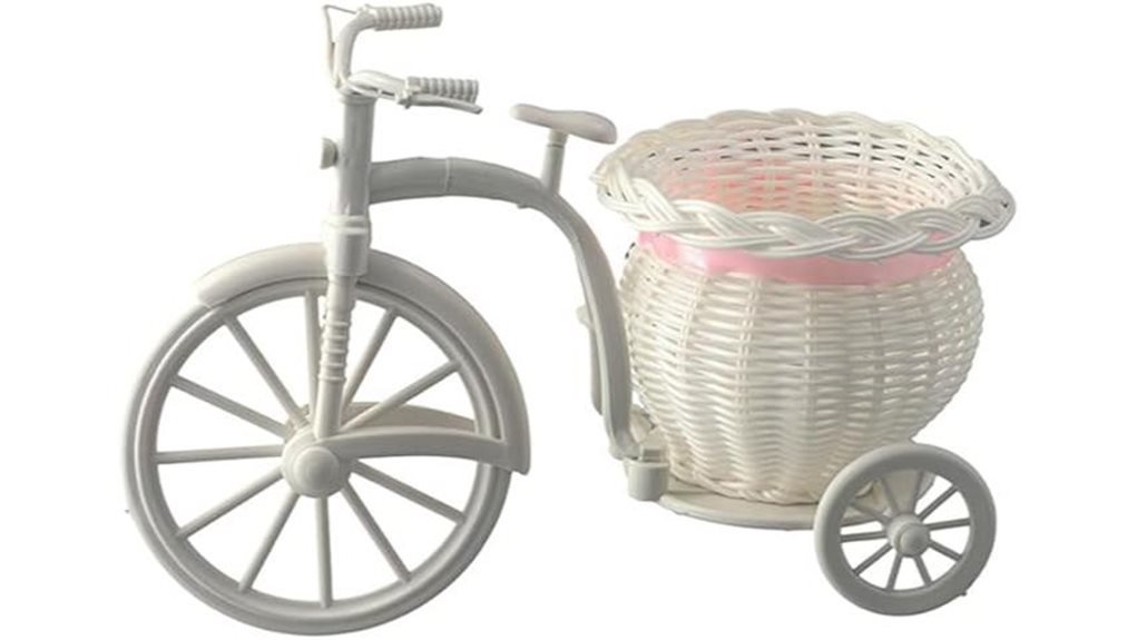 bicycle themed flower planter decor