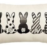 black and white pillow