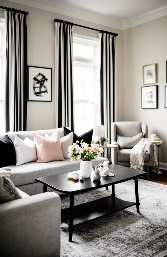 bold striped window curtains