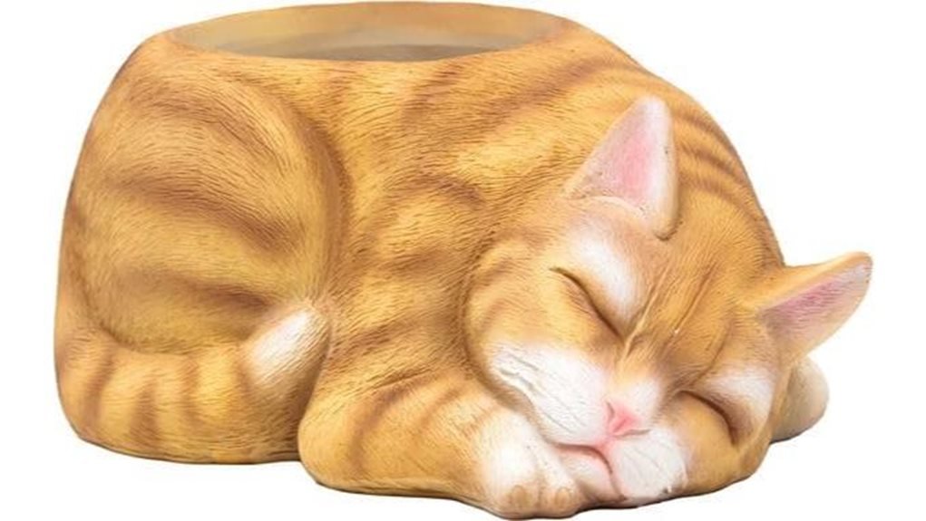 cat themed decorative flower pot