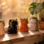 cat themed planter pots collection