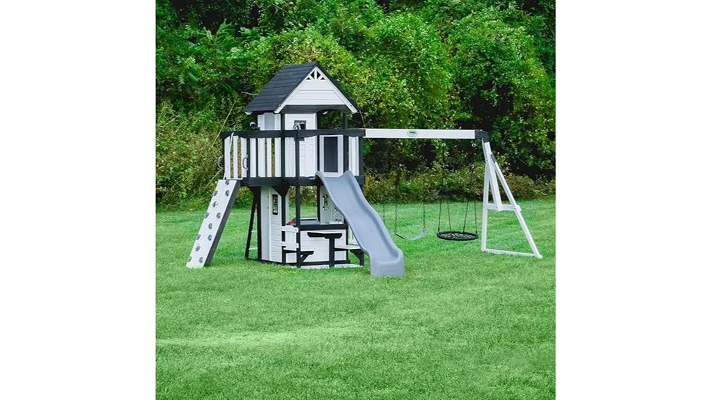 cedar wood swing set