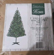 Celebrations 7 ft. Slim LED 350 Light Fraser Fir Color Changing Christmas Tree