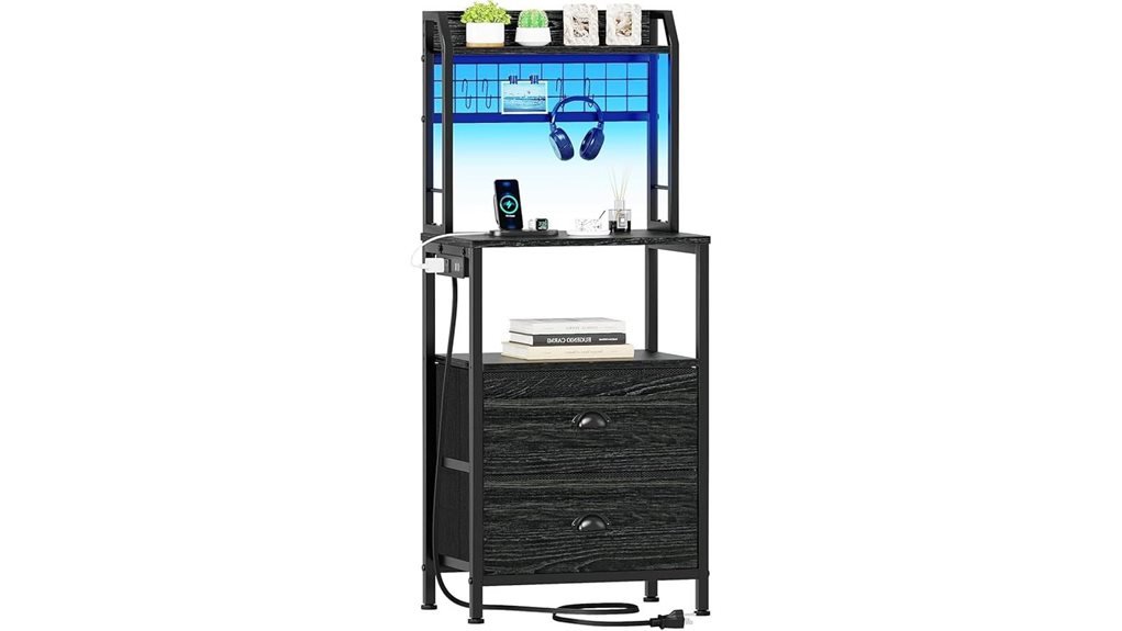 charging nightstand with lights