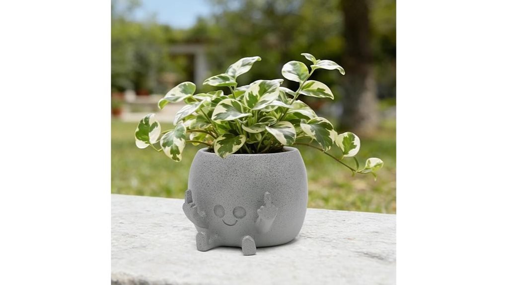cheerful planter with attitude
