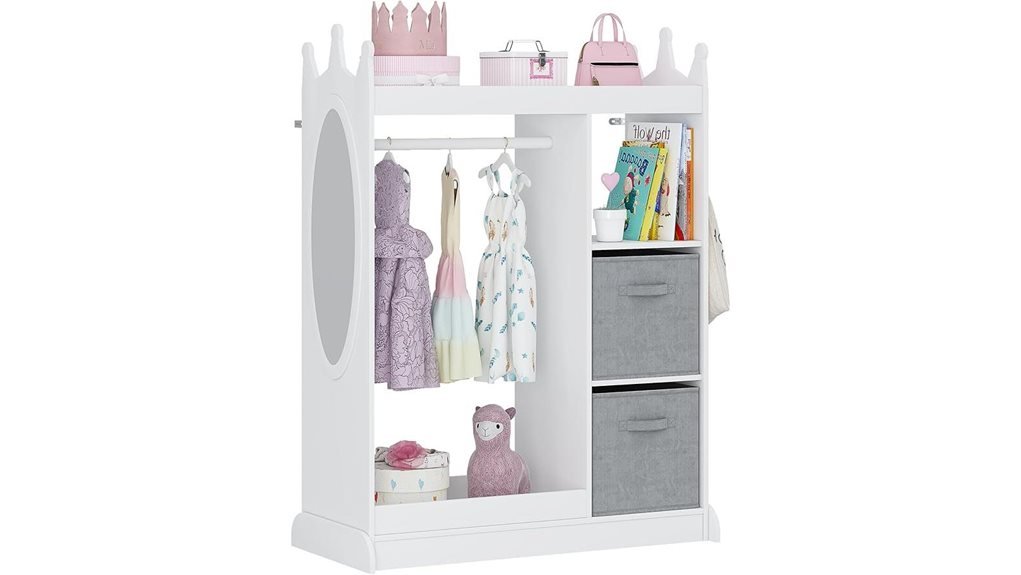 Kids Play Armoire with Mirror and Storage