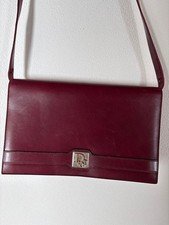 Christian Dior Vintage Leather Shoulder Bag Damaged Button Missing Flaws