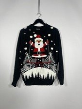 CHRISTMAS SANTA Jumper - Size Small - Black - Great Condition - Men’s