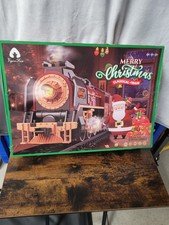 Christmas Train Set W/Case Remote Control, Smoke,Light,Sound