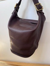 Coach 9085 XL Duffle Bucket Bag Vintage Mahogany Brown Leather EUC Costa Rica