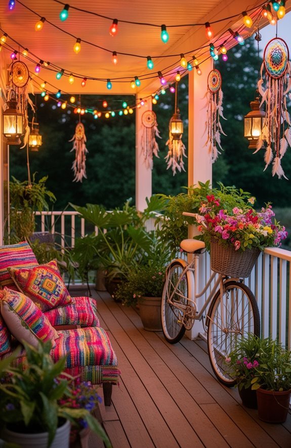 colorful string lights ambiance