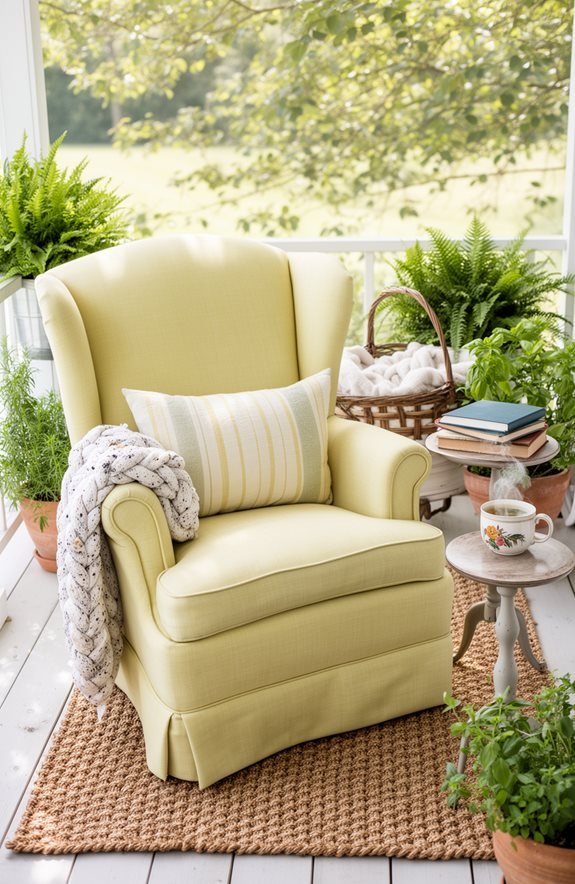 cozy reading nook creation