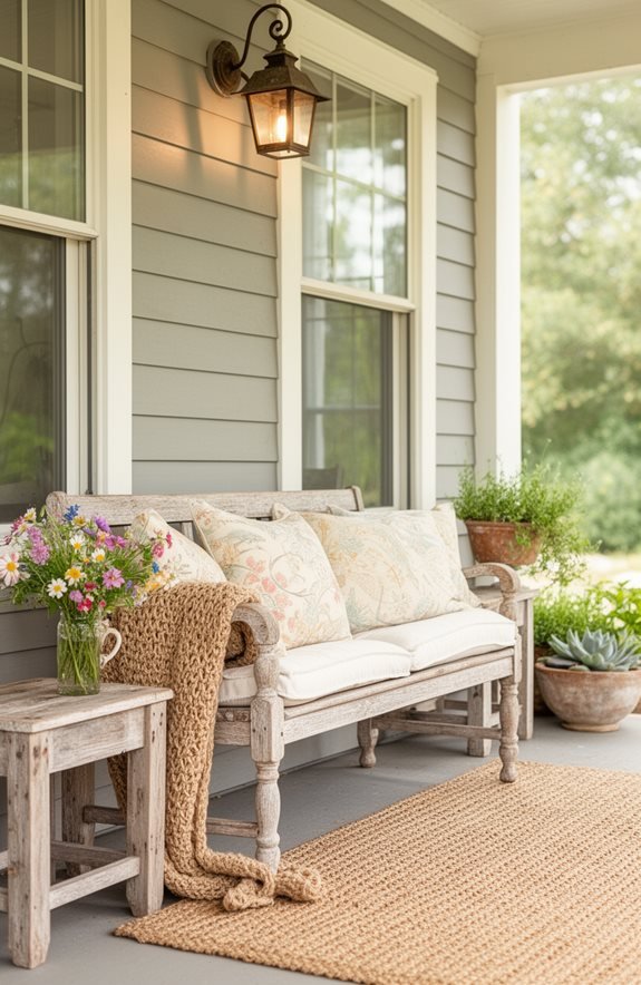 cozy vintage farmhouse accents