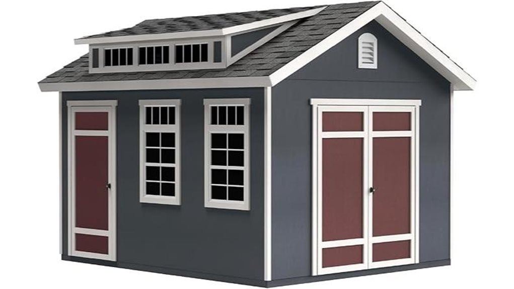 designer wooden storage shed