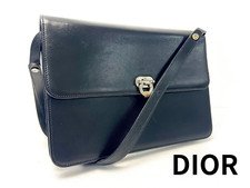 Dior shoulder bag Vintage Black Leather Authentic
