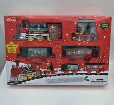 Disney Mickey Mouse Holiday Express Train Set 12 Piece NEW Light & Sound
