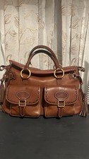 DOONEY & BOURKE FLORENTINE SATCHEL WITH POCKETS - CHESTNUT