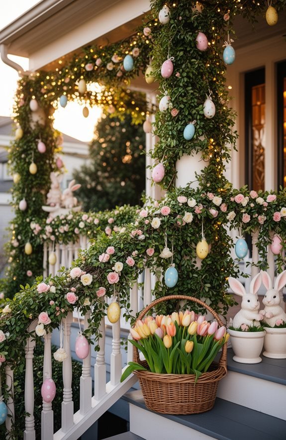 easter themed porch transformations