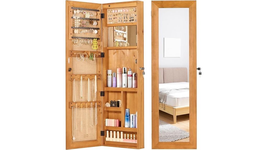 elegant full length mirror armoire