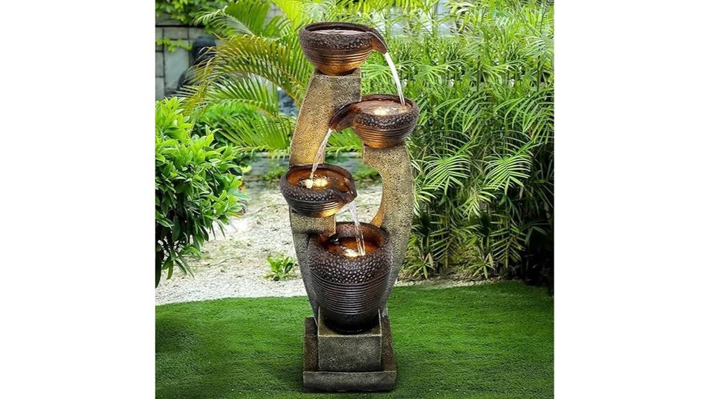 elegant outdoor water feature