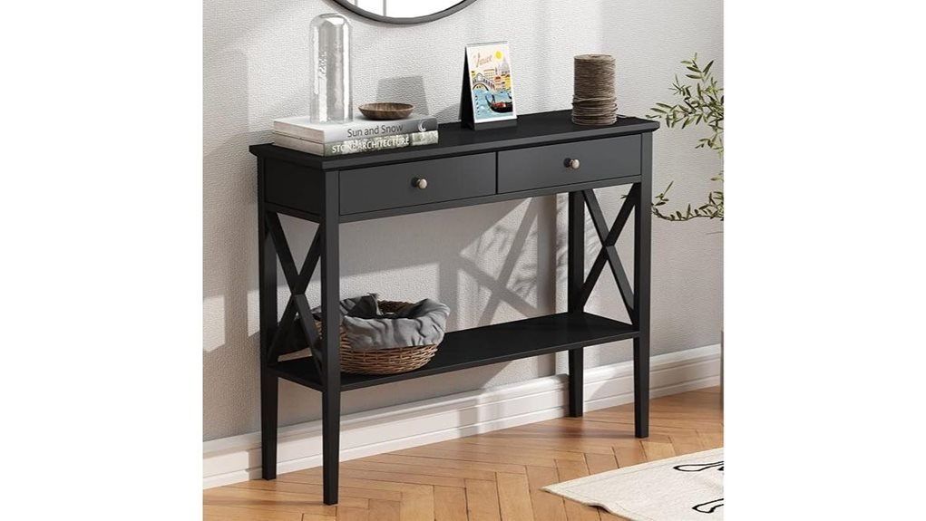 elegant wooden console table