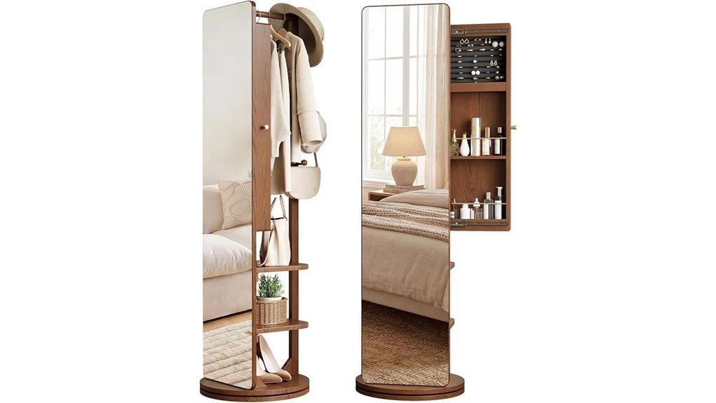 elegant wooden jewelry organizer