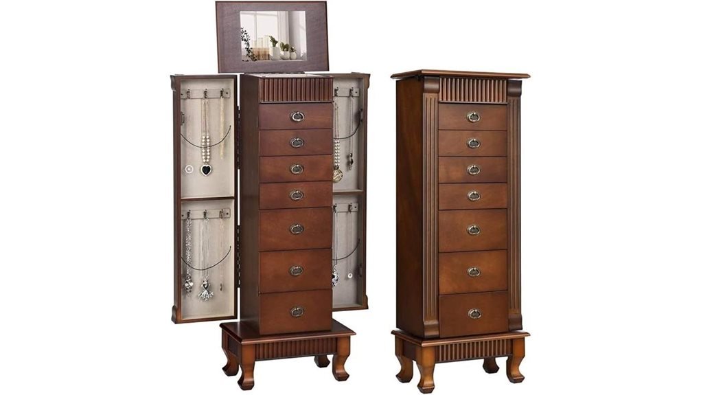 elegant wooden jewelry storage