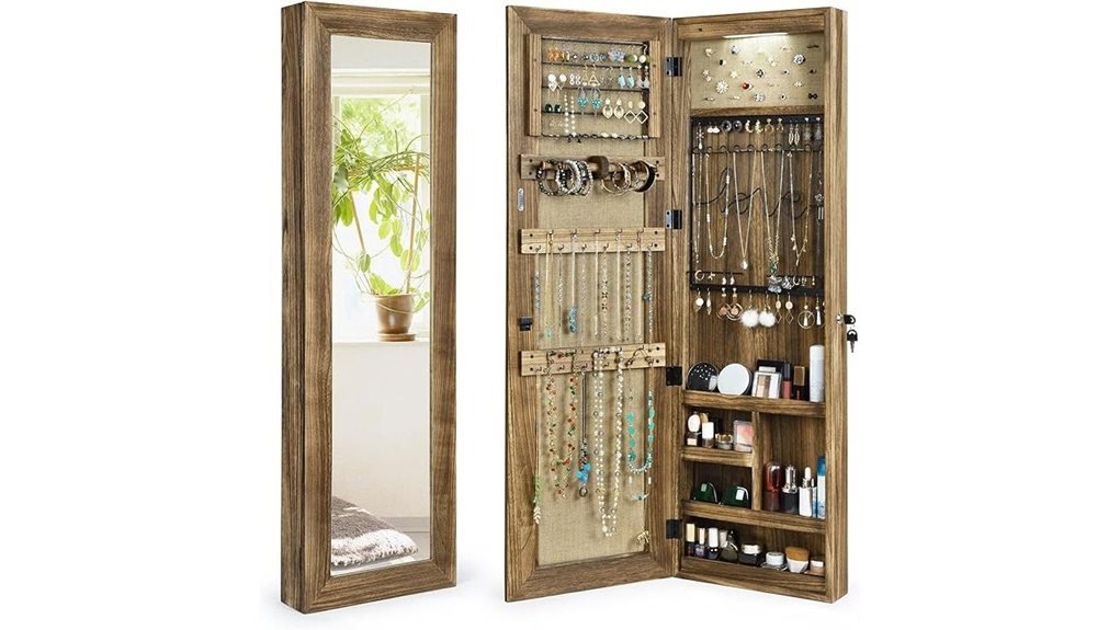 elegant wooden jewelry storage