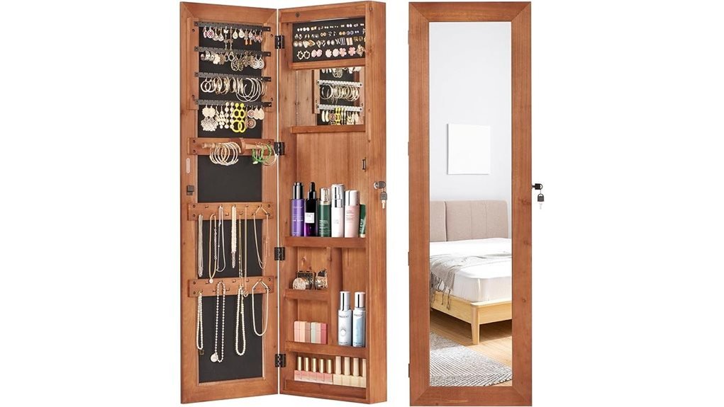 elegant wooden jewelry storage