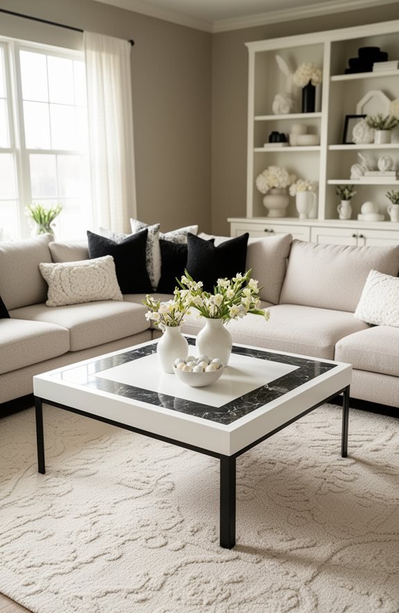 elevated white and black