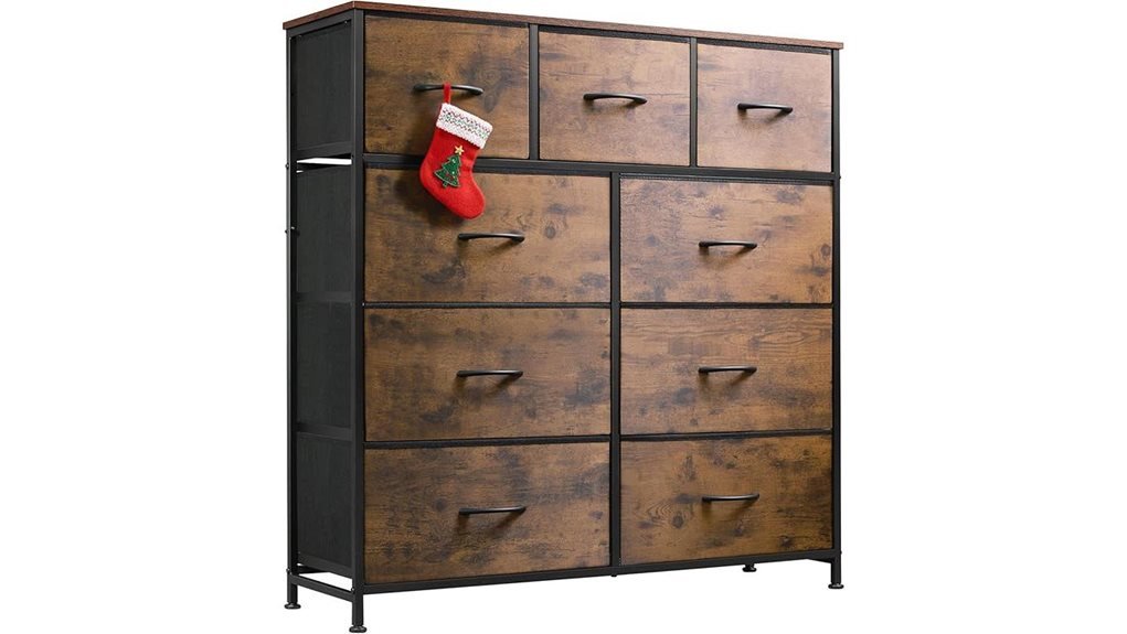 fabric storage dresser unit