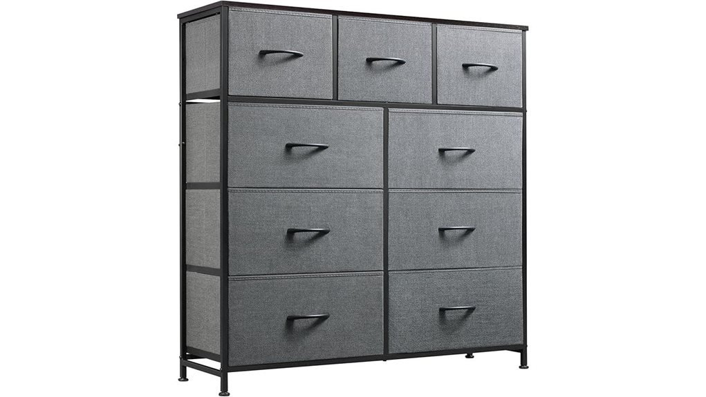 fabric storage dresser unit