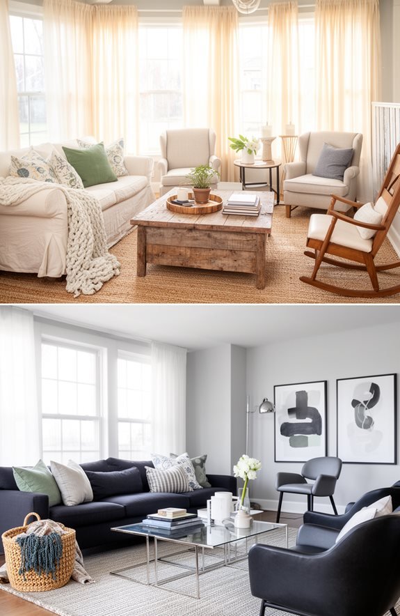farmhouse charm versus modern minimalism