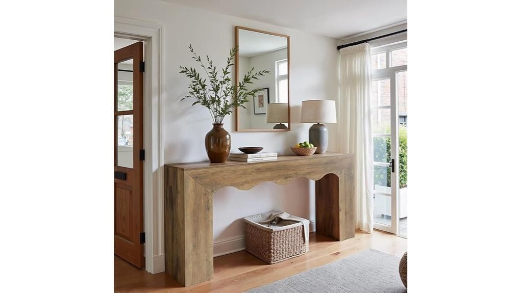 farmhouse console table storage