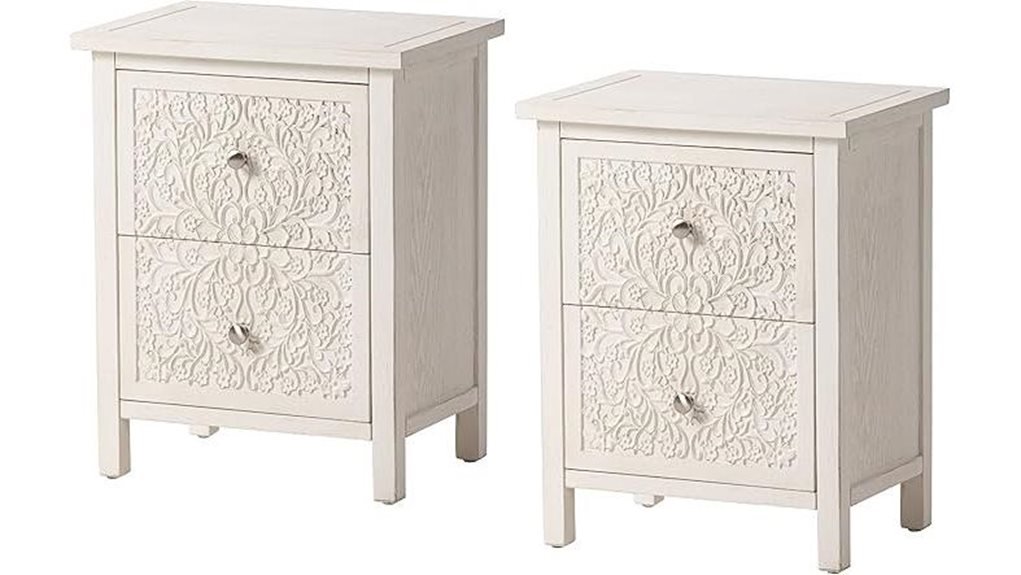 farmhouse nightstands with drawers