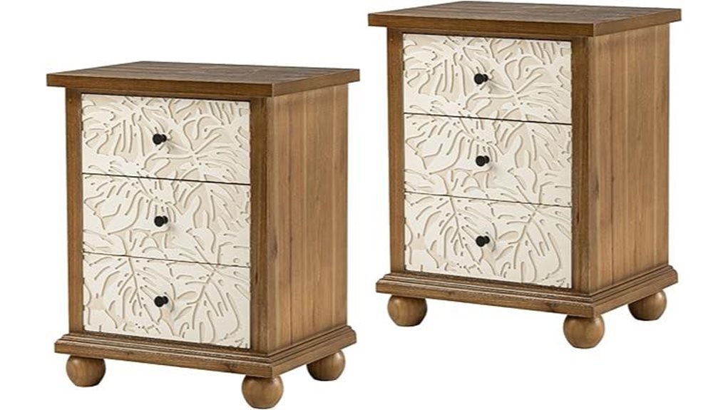 farmhouse style nightstand set