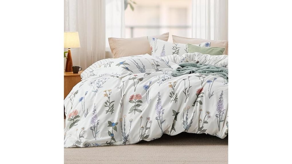 floral queen duvet set