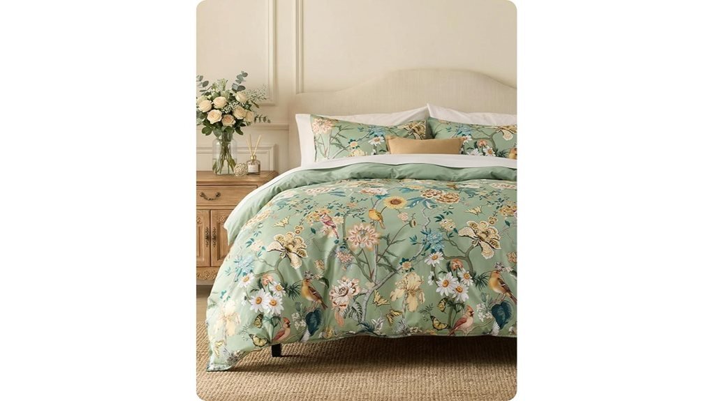 floral reversible cotton duvet