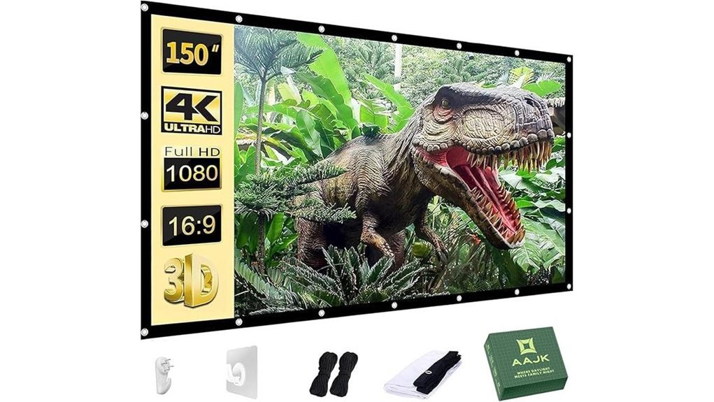 foldable 150 inch projector screen