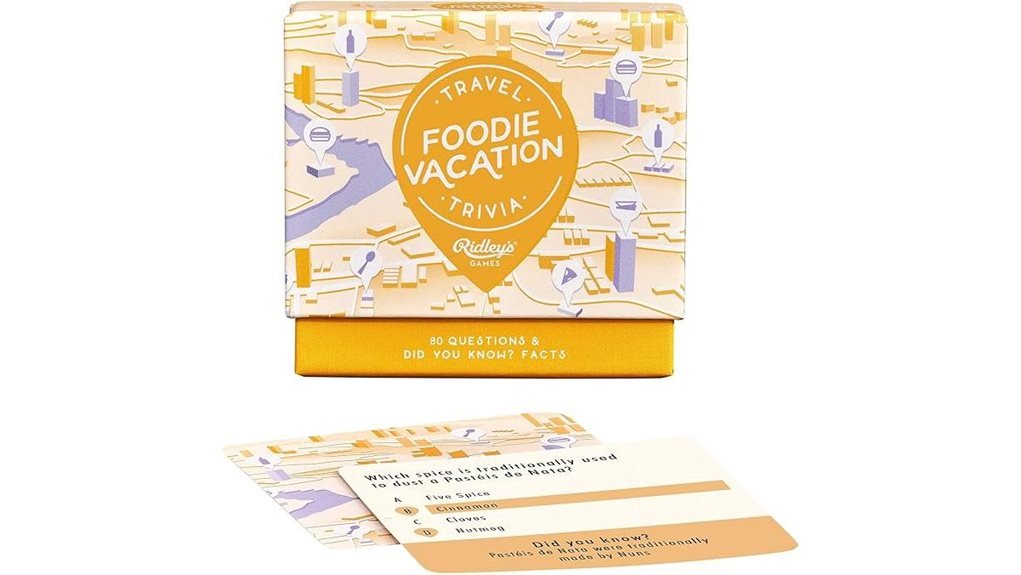 food themed trivia card game