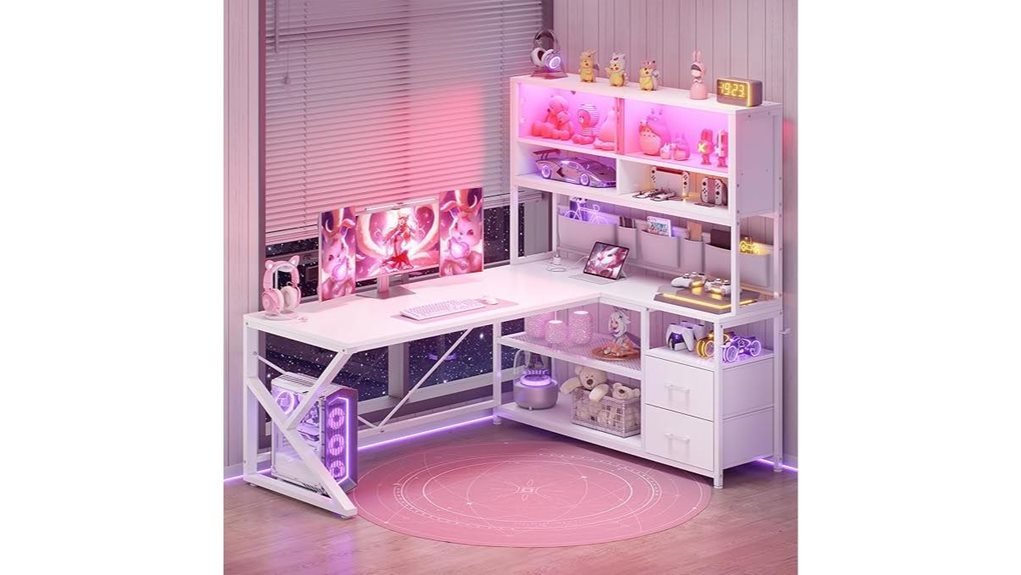 gaming desk with storage