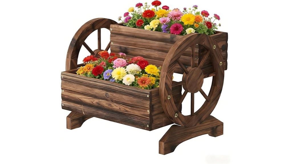 garden planter cart wheels