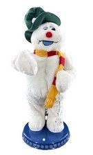 Gemmy Frosty The Snowman 18" Dancing Spinning Snowflake Sings & Lights Works