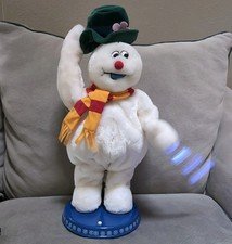 Gemmy Frosty The Snowman Animated Spinning Snowflake 2004 Sings Light Up Works