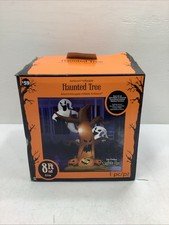 Gemmy Halloween Yard Inflatable Scary Tree w Ghosts & Jack O'lanterns 8ft Tall