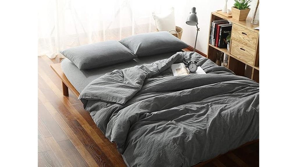 grey cotton duvet cover