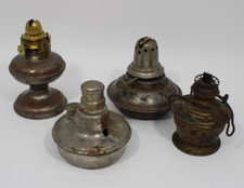 Group of 4 Mini Oil Lamps - Late 1800's to Early 1900's - as is